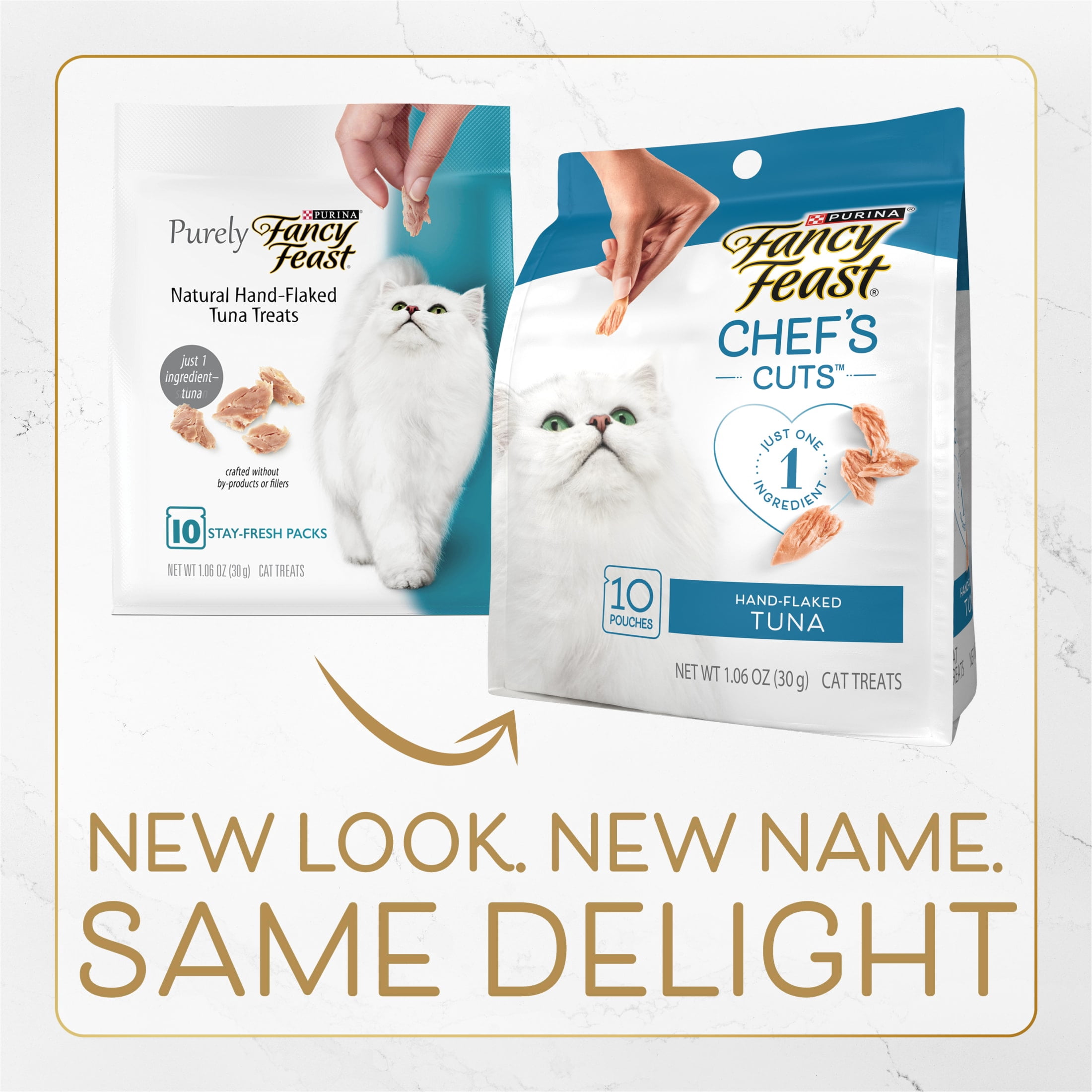 Purina Fancy Feast Chef’s Cuts Real Hand-Flaked Tuna Natural Soft Cat Treats, 1.06 oz.