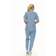 thumbnail image 3 of HEAL+WEAR Soft Stretch Scrub Set 4-Way Stretch V-Neck Top & Cargo Jogger Pants for Women, 3 of 6