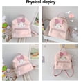 thumbnail image 2 of Linda mochila escolar de felpa para niña, mochila escolar de dibujos animados de animales Kawaii en 3D para niña, mochila escolar, suministros de conejo rosa JAMW Sencillez, 2 of 5