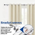 thumbnail image 5 of ZOPZO Extendable Stainless Steel Curtain Rod, Silver, 30-94 inch, for Window and Eyelet Curtains with Threaded Connection and Brackets, 5 of 8