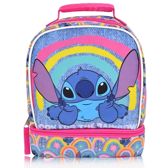 Disney Stitch Lunch Box for Kids | Insulated Lunch Bag Lunch Box for Girls, Boys, Unisex | Lilo and Stitch Multicolor Reusable Lunchbox