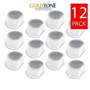 GOLDTONE PRODUCTS GoldTone Branded,12-pack, Replacement Pet Fountain Water Filters for Drinkwell Avalon, Drinkwell Pagoda & Drinkwell Sedona Pet Fountains, 12 Filters