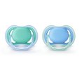 thumbnail image 3 of Philips Avent Ultra Air Pacifier, 6-18 Months, Blue/Green, 2 Pack, SCF244/22, 3 of 14