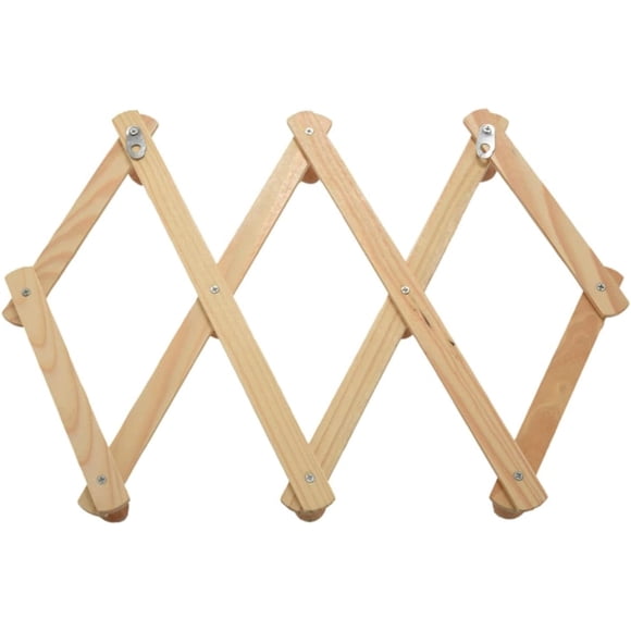 Exquisite Accordion Wall Hanger 10 Hooks Pack of 2 Natural Wood Wall Mounted Expandable Accordion Peg Coat Rack Hanger 2 Pack Brown - Designed for unforgettable celebration needs