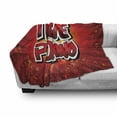 thumbnail image 2 of Poland Soft Flannel Fleece Throw Blanket, Pop Art Inspired Dramatic Comic Book Style Wording, Cozy Plush for Indoor and Outdoor Use, 60" x 80", Vermillion Paprika, by Ambesonne, 2 of 5