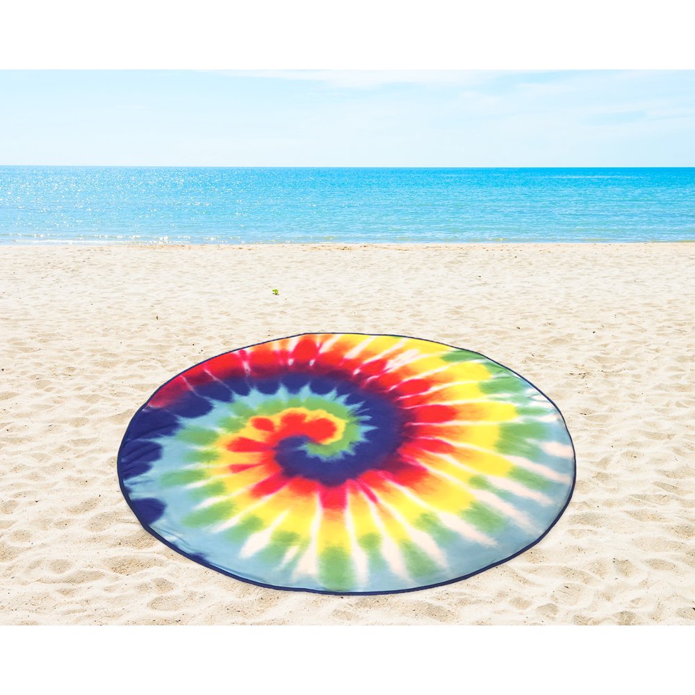 Mainstays 58" Round Tie Dye Beach Towel, 1 Each