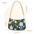 thumbnail image 3 of FORMRS Womens Shoulder Bag with Chain Strap Clutch Purse Cute Tote Handbag, Lemon Flowers, 3 of 7