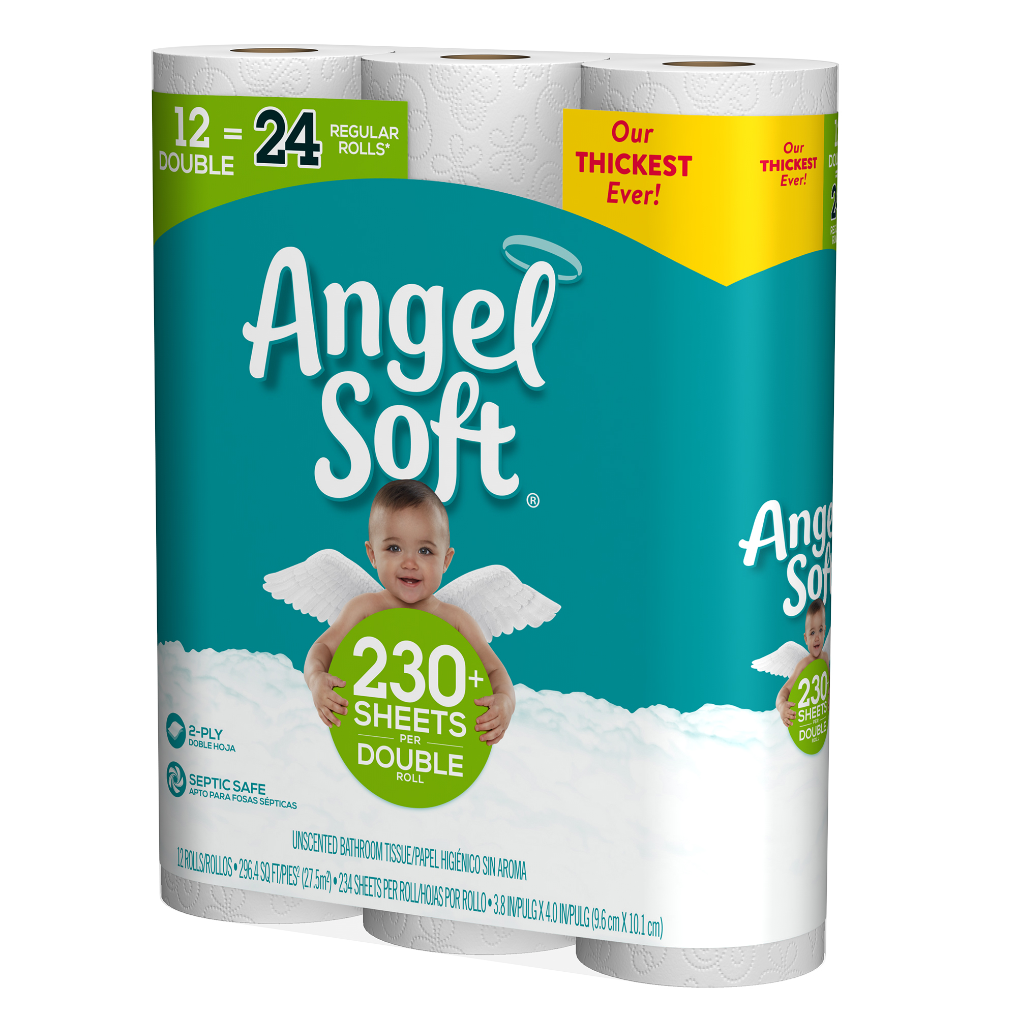 Angel Soft Toilet Paper, 12 Double Rolls - image 4 of 9