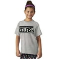 thumbnail image 3 of Ex Was Cellfish Selfish Cell Phone Girls Kids T Shirt Tees Teen Brisco Brands X, 3 of 6