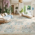 thumbnail image 6 of Reepow 8x10 Beige Brown Area Rugs for Living Room Washable Rugs Low Pile Non Slip Backing Retro Indoor Boho Carpet for Kitchen Dining Room Home Office, 6 of 10