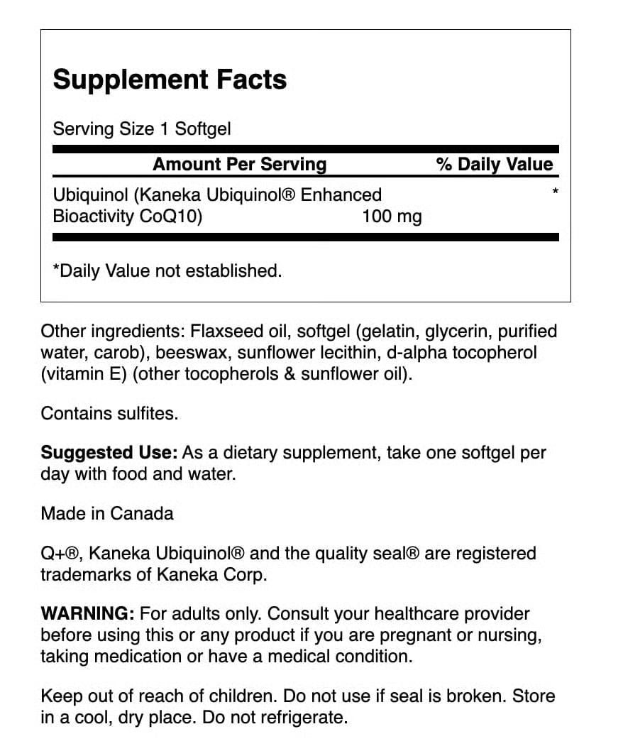 Swanson Ubiquinol 100 Milligrams 60 Sgels