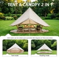 thumbnail image 5 of Daheat 4 Season Bell Tent 13.1FT, Beige Waterproof Glamping Yurt Tent with Stove Jack, Fits 8 People Family Camping Tent for Outdoor Parties & Camping, 5 of 10
