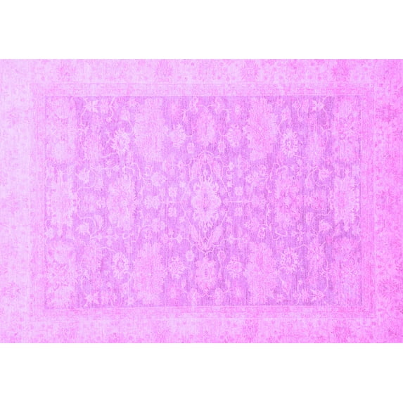 Ahgly Company Indoor Rectangle Oriental Purple Traditional Area Rugs, 2' x 4'