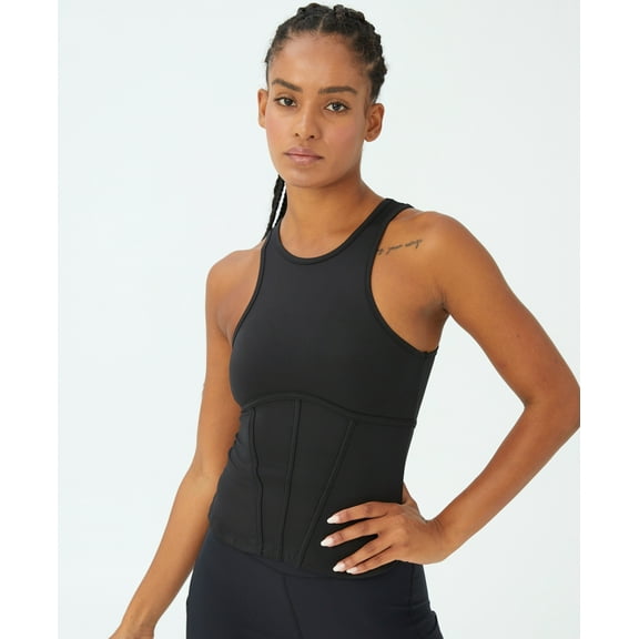 Cotton On Body Womens Contouring Bustier Tank Top Black XS