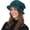Green, variant on Cloche Bucket Hat for Women 1920s Floral Bowler Cap Elegant Church Dress Cap Winter Warm Fedora Hat