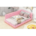 thumbnail image 4 of Triple Tree Full Size Teddy Platform Bed with USB Ports, Pink, 4 of 9