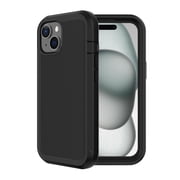 onn Rugged Phone Case with Holster for iPhone 17e / iPhone 16e / iPhone 15 / iPhone 14 / iPhone 13 - Black