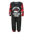thumbnail image 2 of Elippeo Family Matching Christmas Pajamas, Letter  Hat Print Long-Sleeved Tops + Deer Pattern Trousers Sleepwear Outfits, 2 of 10
