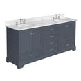 thumbnail image 3 of Harper 72" Double Bathroom Vanity with Marine Gray Cabinet and Carrara Marble Top, 3 of 6