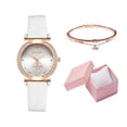 thumbnail image 1 of Nuevo reloj de pulsera de cuarzo con correa de moda para mujer, ideal para el tiempo libre, con caja de regalo., 1 of 3