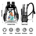 thumbnail image 3 of Aladdin Clear Backpack Heavy Duty Transparent Backpack See Through Book Bag for College School Travel Work Sports, 3 of 7