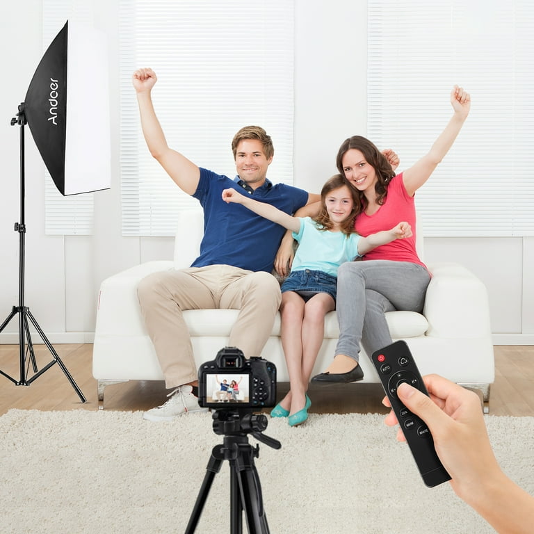 Andoer Studio Photography Light Kit Softbox Lighting Set with 85W - Main Image