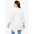 thumbnail image 2 of Woman Within Plus Size Handkerchief Hem Henley Tunic, 2 of 5