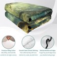 thumbnail image 4 of King Quilt Set 96''x106'', Green Forest Deer Lightweight Summer Bedspread Coverlet Set with 2 Pillow Shams, Fantasy Vintage Nature Scenery Breathable All Season Quilt Bedding for Bedroom/Guest Room, 4 of 9