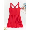 thumbnail image 5 of Vestido de baño B2prity para mujer con control de barriga, cobertura total, rojo, 5 of 5