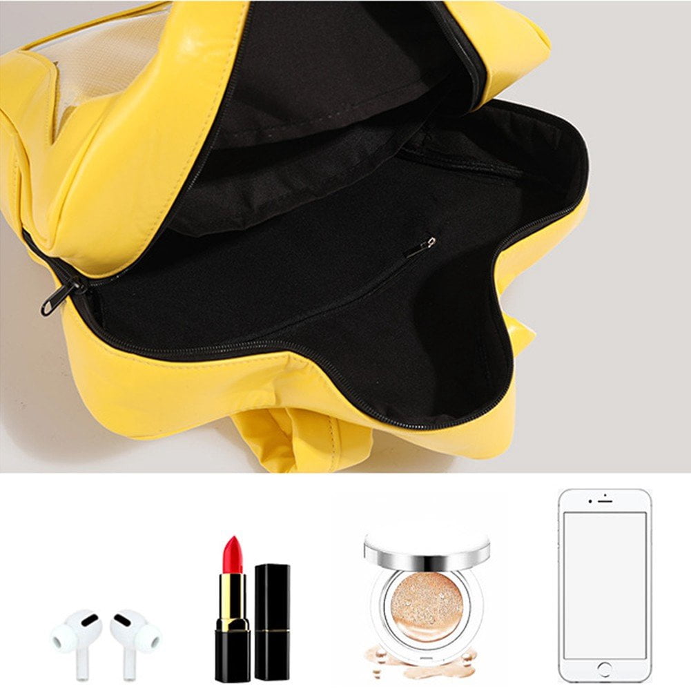 Yvsxxv Yellow Star Shaped Ita Backpack, Women Badge Display Daily Backpack, 1 Pc