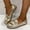Gold, variant on Silver Loafers for Women Slip On Metallic Crackle Finish Party Shoes with Chain Detail Comfort for Work & Casual,Size 9
