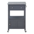 thumbnail image 6 of Fairfax Engineered Wood Kitchen Cart with Granite Top and Gray Base, 6 of 9
