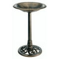 thumbnail image 2 of Pedestal Resin Bird Bath-Lily Leaf, Copper Effect, 2 of 2