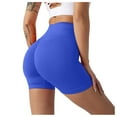 thumbnail image 4 of Women's Seamless Scrunch Workout Shorts - 4.5'' Inseam, Glute Contouring, Low Ribbed Band, Nylon Spandex, Fit for Gym/Yoga, 4 of 4