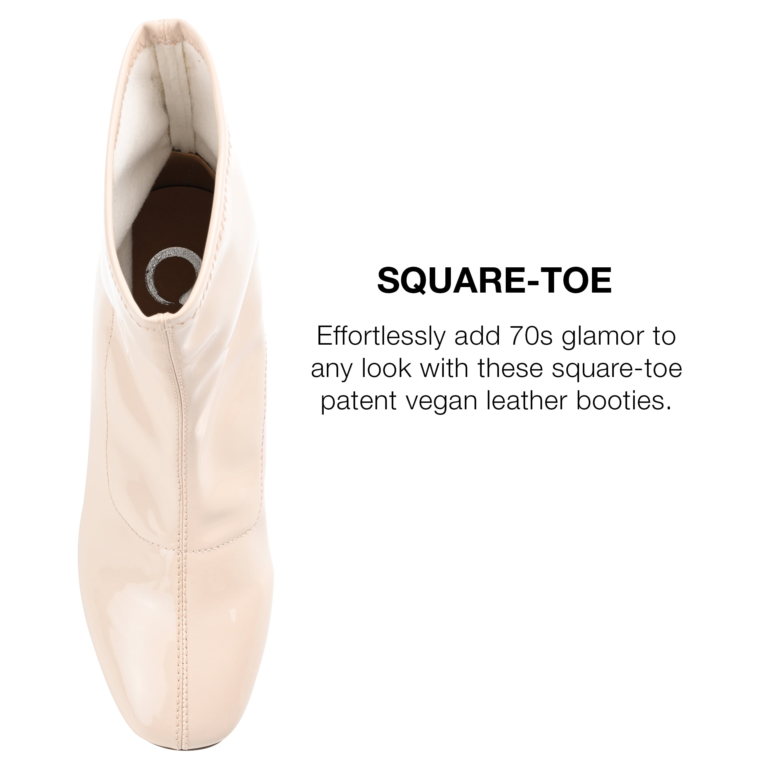 Journee Collection Womens Reice Square Toe Block Heel Ankle Booties