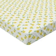 thumbnail image 2 of Ambesonne Lemon Fitted Sheet, Summer Citrus Fruit, King Size, Mustard Lime Green, 2 of 3