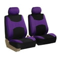 thumbnail image 2 of FH Group Light & Breezy Car Seat Covers - 2 Headrests Covers with Steering/Belt Pad Cover - Full Set Purple, 2 of 5