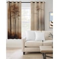 thumbnail image 2 of Brown Forest Blackout Curtains 84 Inches Long for Bedroom, Mysterious Rustic Farmhouse Tree Thermal Insulated Room Darkening Black Out Window Curtain Panels Grommet Drapes for Living Room, 2 of 8