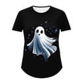 thumbnail image 6 of Plus Size Women's Halloween Ghost Printed T-Shirt Summer Fall Crewneck Short Sleeve Graphic Tee Tops M-5XL, 6 of 6