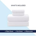 thumbnail image 4 of Mocassi Soft Soft 4-Piece Sheet Set - Deep Pocket Fitted Sheet, Soft, Cozy, Warm and Anti-Pill Flannel Sheets - Queen, White, 4 of 4