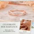 thumbnail image 5 of Queena Sterling Silver Wedding Band for Women Half Eternity Cz Anniversary Ring by Ginger Lyne Collection, 5 of 8