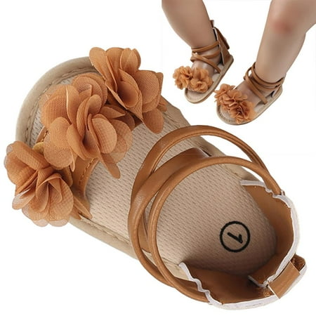 

TAONMEISU Summer Shoes Infant Girls Sandals Soft Non-Slip Sole Summer Sandals with Flower Toddler Walking Shoes Flat Shoes expert