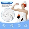 thumbnail image 6 of Colevkie Women's 2 Pcs Adjustable Bath Skirt & Absorbent Hair Drying Cap Set Wrap Towel Shower Cap Quick Drying Bath Wrap Set Printed Halloween Balloons Pattern, 6 of 8