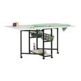 thumbnail image 2 of Sew Ready Mobile Fabric Cutting Table with Storage 30" H in Charcoal/White, 2 of 14