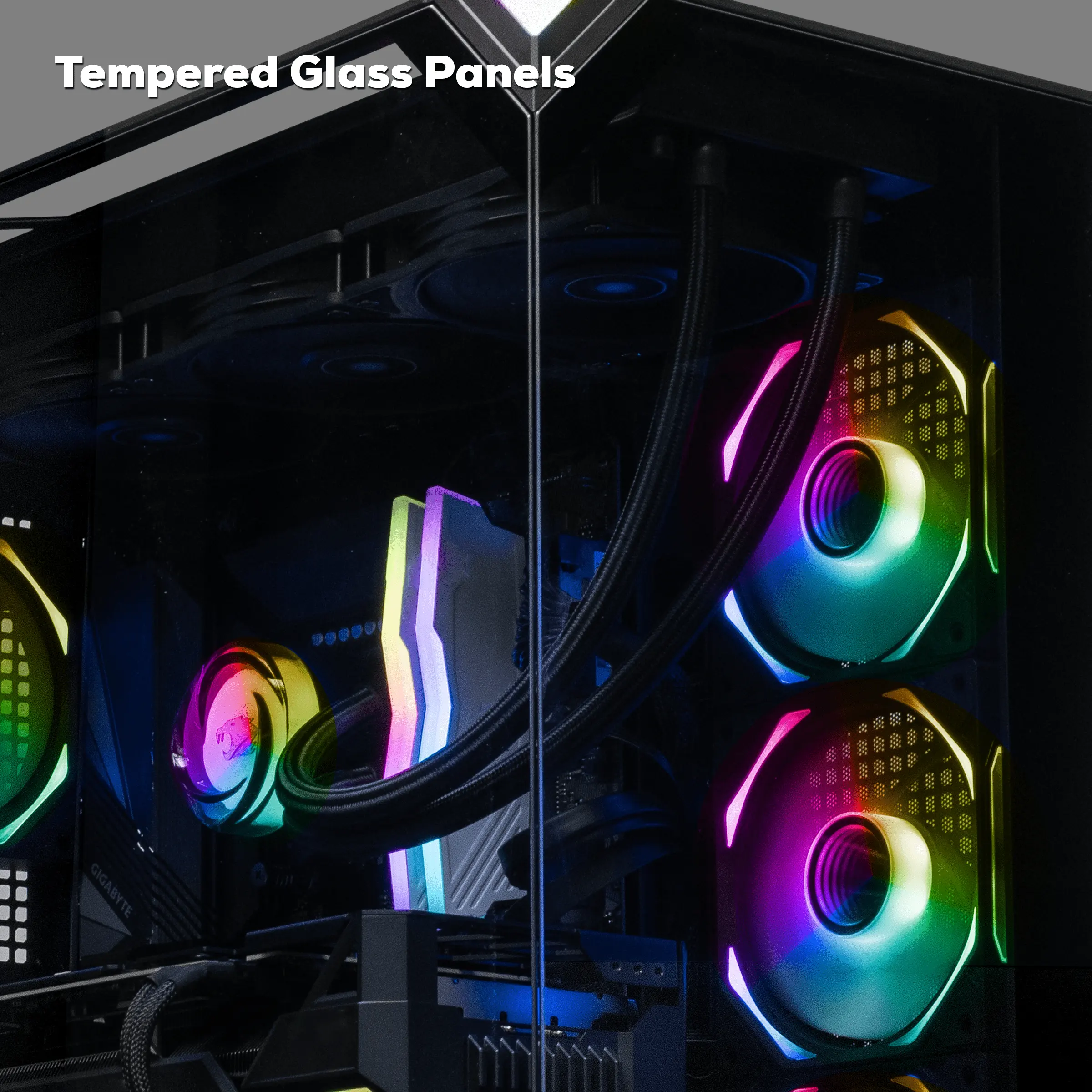 iBUYPOWER Element Pro Gaming PC Desktop Computer AMD Ryzen 7 9800X3D CPU, AMD Radeon RX 9070XT 16GB GPU, 32GB DDR5 RGB 5200MHz RAM, 2TB NVMe SSD,Windows 11 Home,Gamer Keyboard and Mouse-EPBA7R97XT02