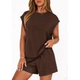 thumbnail image 4 of PRETTYGARDEN Women's 2 Piece Lounge Shorts Sets Summer Travel Outfits Casual Beach Vacation Clothes Matching Sweatsuits, 4 of 10