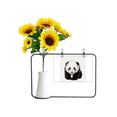 thumbnail image 1 of Tarjeta de bendición Unbranded ojos de oso panda jarrón de girasol artificial, 1 of 3