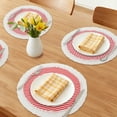 thumbnail image 2 of Unique Bargains Set of 6 Rustic Placemats for Dining Table Decor Red, 2 of 6