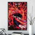 thumbnail image 4 of Póster autoadhesivo de One Piece Zoro Luffy, papel tapiz de dibujos animados para decoración del hogar, pintura impresa, arte de pared de anime, clásico, sangre caliente, 4 of 5