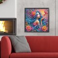 thumbnail image 2 of Kit Con Forma Especial Parcial DIY 5D Niña Las Flores 40x40cm, 2 of 9